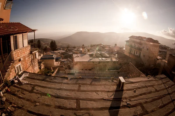 Typical  viev in ancient hasid , Ortodox Jewish Safed's old city — Stock Photo, Image