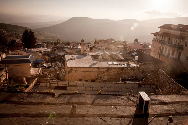 Typical  viev in ancient hasid , Ortodox Jewish Safed's old city — Stock Photo, Image