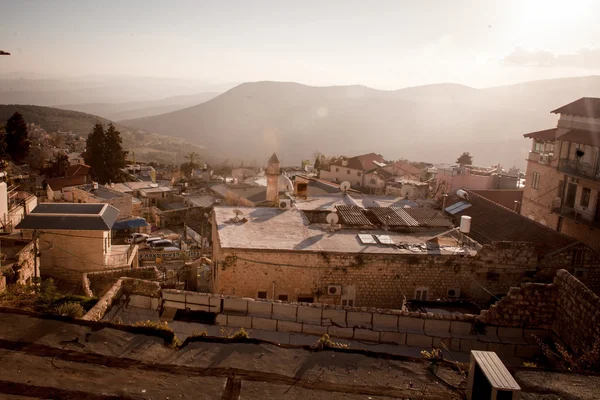 Typical  viev in ancient hasid , Ortodox Jewish Safed's old city — Stock Photo, Image