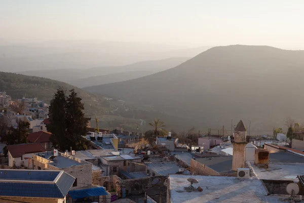 Typická viev v starověké hasid, Ortodox židovské Safed staré město — Stock fotografie