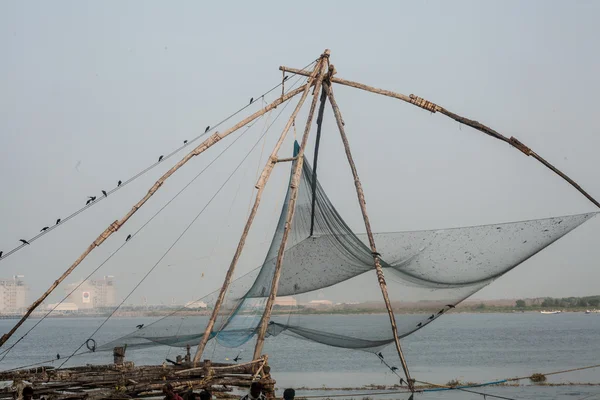 Kochi's chinese nets — Stock Photo, Image