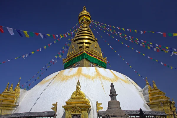 Swayambhunath Stupa tomada en la capital de Nepal, Katmandú — Foto de Stock