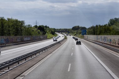 Berlin alanı - 18 Mayıs: Alman autobahn on 1 Mayıs tarihinde trafik