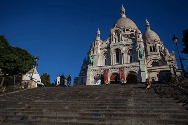 Paris October 2016 Sacre Coeur Basilica Winter Time March 2010 — Stock Photo, Image