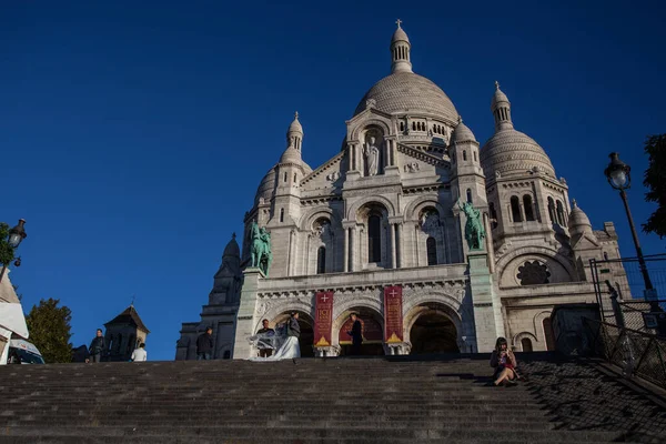 Paris October 2016 Sacre Coeur Basilica Winter Time March 2010 — Stock Photo, Image