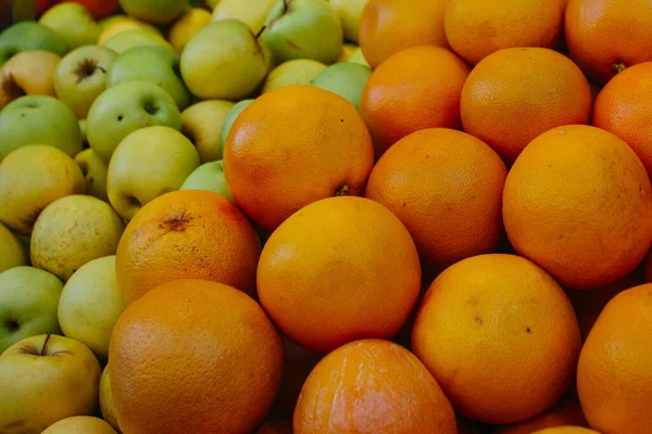 Oranges Other Fruits Display Market Stand — Stock Photo, Image