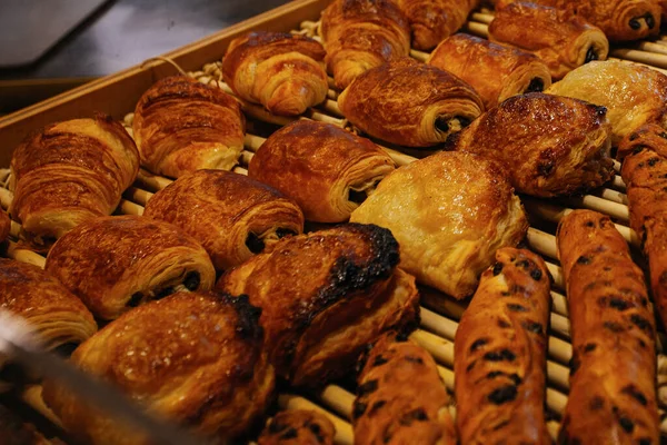 Présentoir Pâtisseries Françaises Dans Une Pâtisserie — Photo