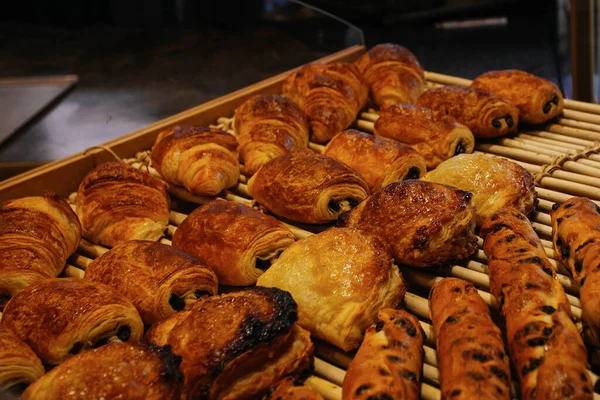 French Pastries Display Cake Shop — Stock Photo, Image