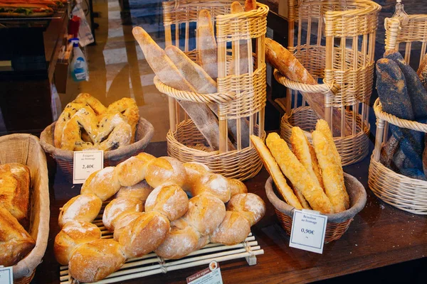 Del Pane Nel Panificio Francese — Foto Stock