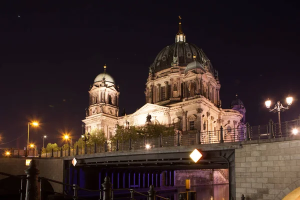 Berlin Cathedral Berliner Dom Illuminated Night — Stock Photo, Image