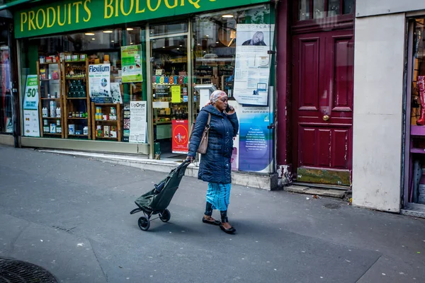 Párizs Franciaország 2016 Október Polgárok 2016 Október Párizsban Sétálnak Utcák — Stock Fotó