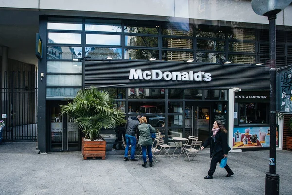 Париж Франция Октября 2016 Года Ресторан Mcdonalds Центральных Улицах Парижа — стоковое фото