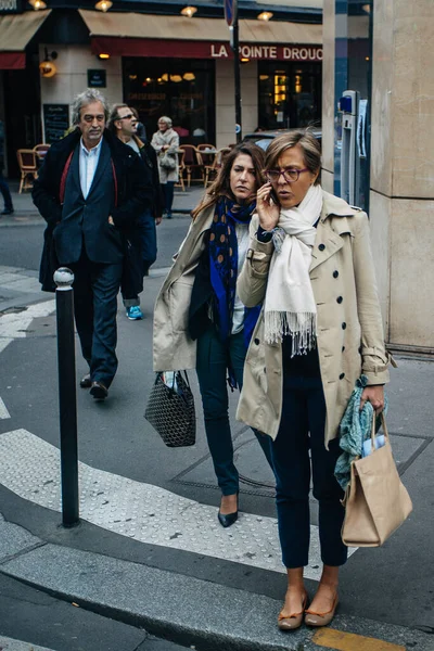 Paris Frankreich Oktober 2016 Bürger Gehen Oktober 2016 Paris Straßen — Stockfoto