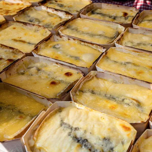 Mini Quiche Lotaryngia Cheddar Quiches Julienne Rynku Montmartre Fest — Zdjęcie stockowe