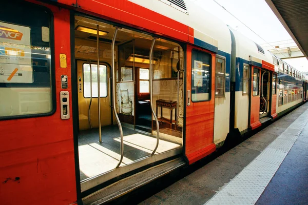 Paris France Octobre 2016 Train Intérieur Spécial Rétro Destination Versailles — Photo