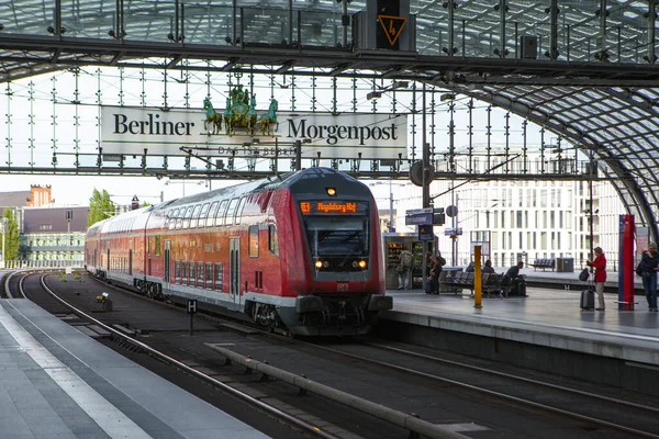 Berlijn Duitsland Mei 2015 Centraal Station Van Berlijn Hauptbahnhof Mei — Stockfoto
