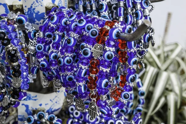 Amulette Protection Des Yeux Maléfiques Dans Boutique Marché Des Souvenirs — Photo