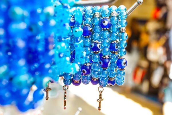 Evil Eye Bead Protection Amulet Shop Market One Most Popular — Stock Photo, Image