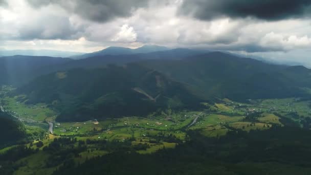 Krásná Krajina Karpat Pořízena Dronem 4Ka — Stock video