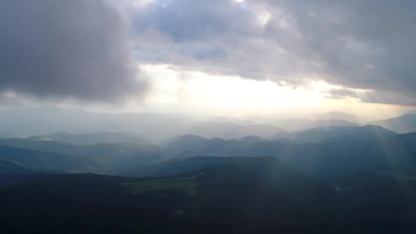 Atardecer Increíble Las Montañas Los Cárpatos Pip Ivan Montaña — Vídeo de stock