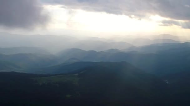 Fantastisk Solnedgång Karpatiska Bergen Pip Ivan Berget — Stockvideo