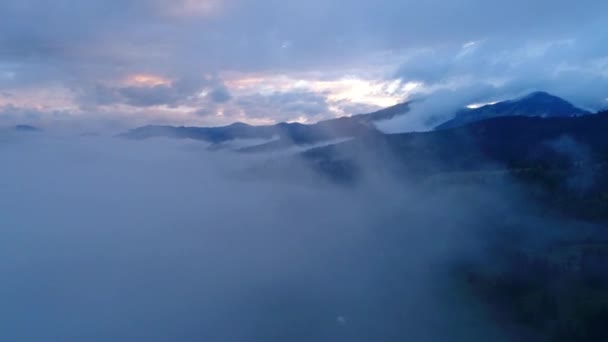 Geweldige Zonsondergang Karpaten Bergen Pip Ivan Berg — Stockvideo