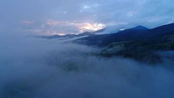 Amazing Sunrise Carpathian Mountains — Stock Video