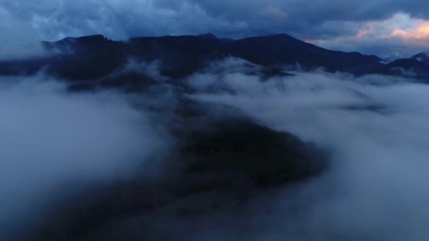 Erstaunlicher Sonnenaufgang Den Karpaten — Stockvideo