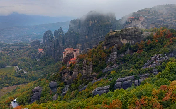 Beautiful Landscape Monasteries Rocks Meteora Greece — Stock Photo, Image