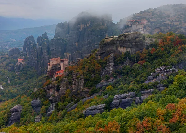 Prachtig Landschap Van Kloosters Rotsen Van Meteora Griekenland — Stockfoto