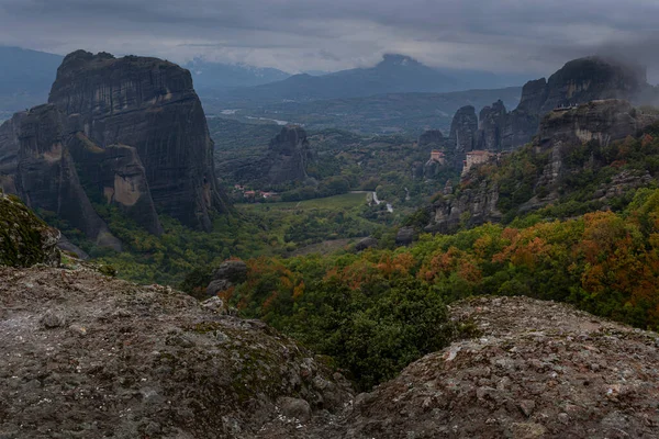 Beautiful Landscape Monasteries Rocks Meteora Greece — Stock Photo, Image