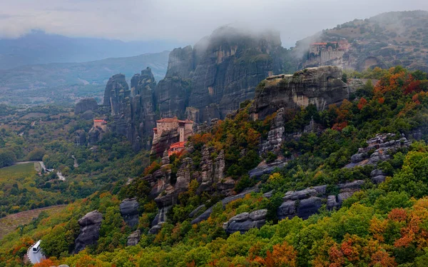 Beautiful Landscape Monasteries Rocks Meteora Greece — Stock Photo, Image