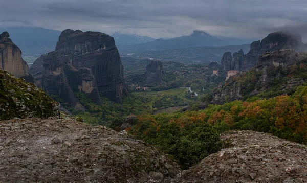 Beautiful Landscape Monasteries Rocks Meteora Greece — Stock Photo, Image