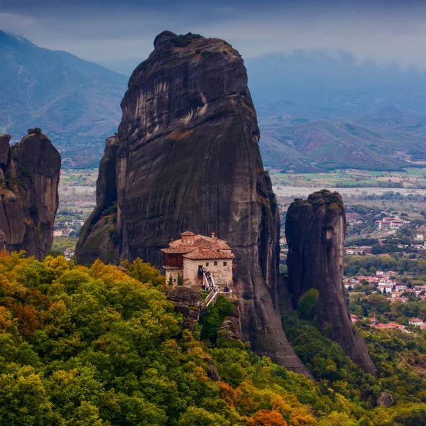 Krásná Krajina Klášterů Skal Meteory Řecko — Stock fotografie