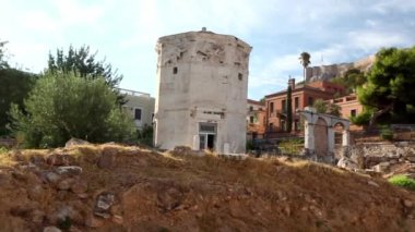 ATENS, GREECE - 15 Eylül 2019: Hadrian Kütüphanesi, Atina, Yunanistan.