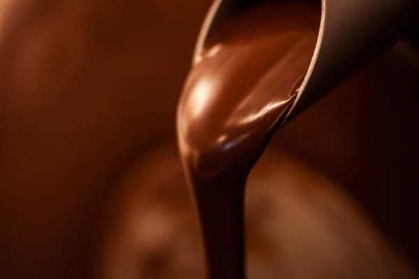 Liquid Dark Chocolate Brussels Belgium — Stock Photo, Image