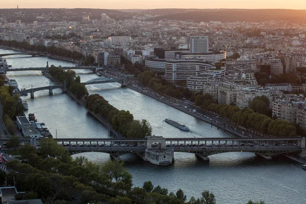 París Francia Octubre 2016 Vista Aérea París Con Río Sena —  Fotos de Stock
