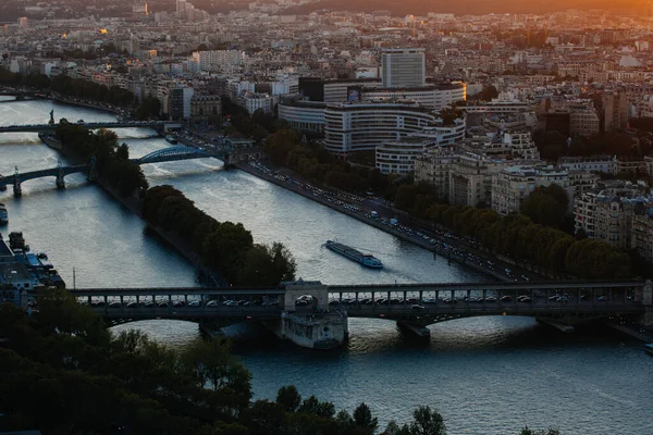 Paris Frankreich Oktober 2016 Luftaufnahme Von Paris Mit Der Seine — Stockfoto