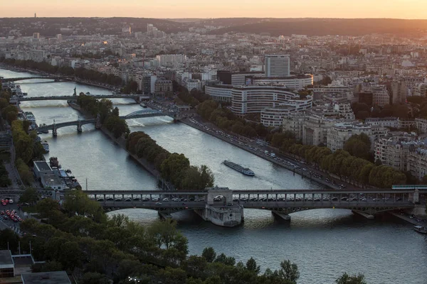 Paris Frankreich Oktober 2016 Luftaufnahme Von Paris Mit Der Seine — Stockfoto