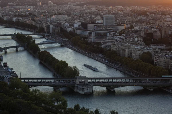 Paris Frankreich Oktober 2016 Luftaufnahme Von Paris Mit Der Seine — Stockfoto