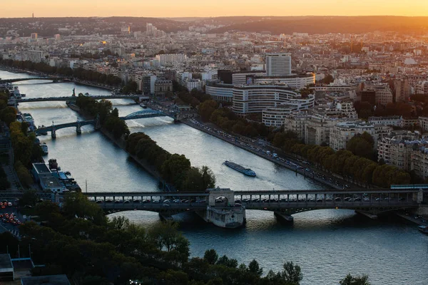 Paris Frankreich Oktober 2016 Luftaufnahme Von Paris Mit Der Seine — Stockfoto