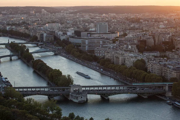 Paris Fransa Ekim 2016 Seine Nehri Ile Paris Gece Hava — Stok fotoğraf