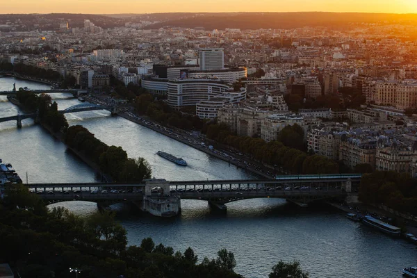 Paris Frankreich Oktober 2016 Luftaufnahme Von Paris Mit Der Seine — Stockfoto