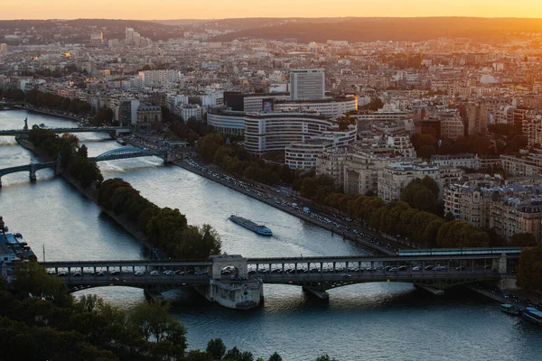 Paris Frankreich Oktober 2016 Luftaufnahme Von Paris Mit Der Seine — Stockfoto