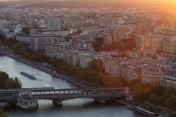 Paris França Outubro 2016 Vista Aérea Paris Com Rio Sena — Fotografia de Stock