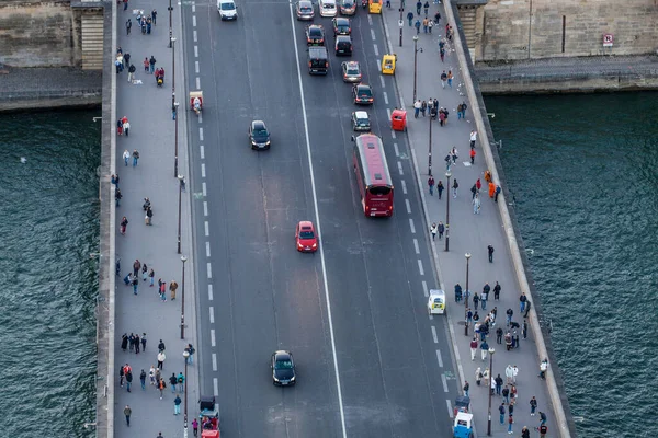 Paris Frankrike Oktober 2016 Bryggan Över Floden Seine Paris Flygfoto — Stockfoto