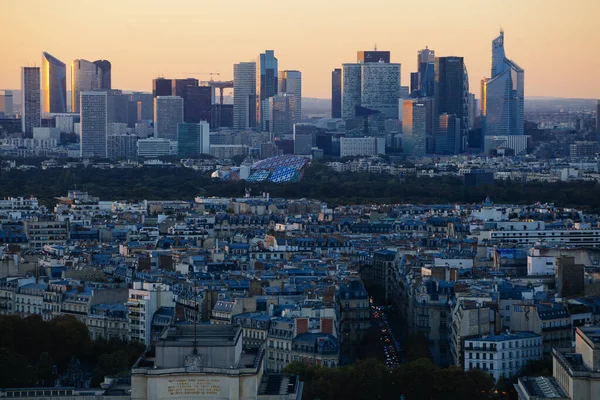 París Francia Octubre 2015 Vista Del Atardecer Desde Torre Eiffel — Foto de Stock