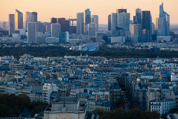 París Francia Octubre 2015 Vista Del Atardecer Desde Torre Eiffel — Foto de Stock