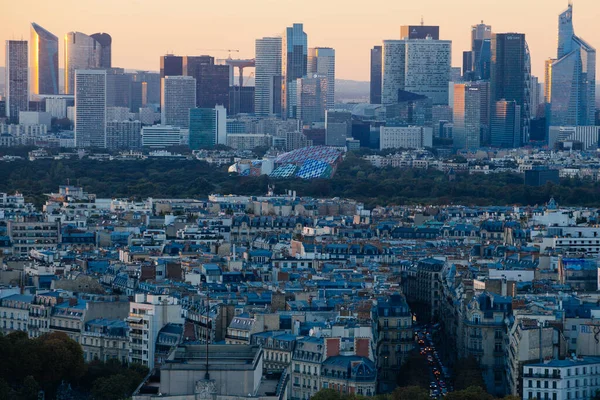 París Francia Octubre 2015 Vista Del Atardecer Desde Torre Eiffel — Foto de Stock