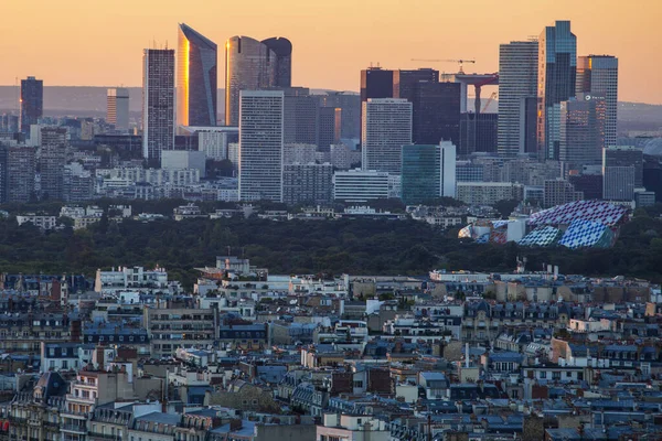 Παρίσι Γαλλία Οκτωβρίου 2015 Ηλιοβασίλεμα Από Τον Πύργο Του Άιφελ — Φωτογραφία Αρχείου
